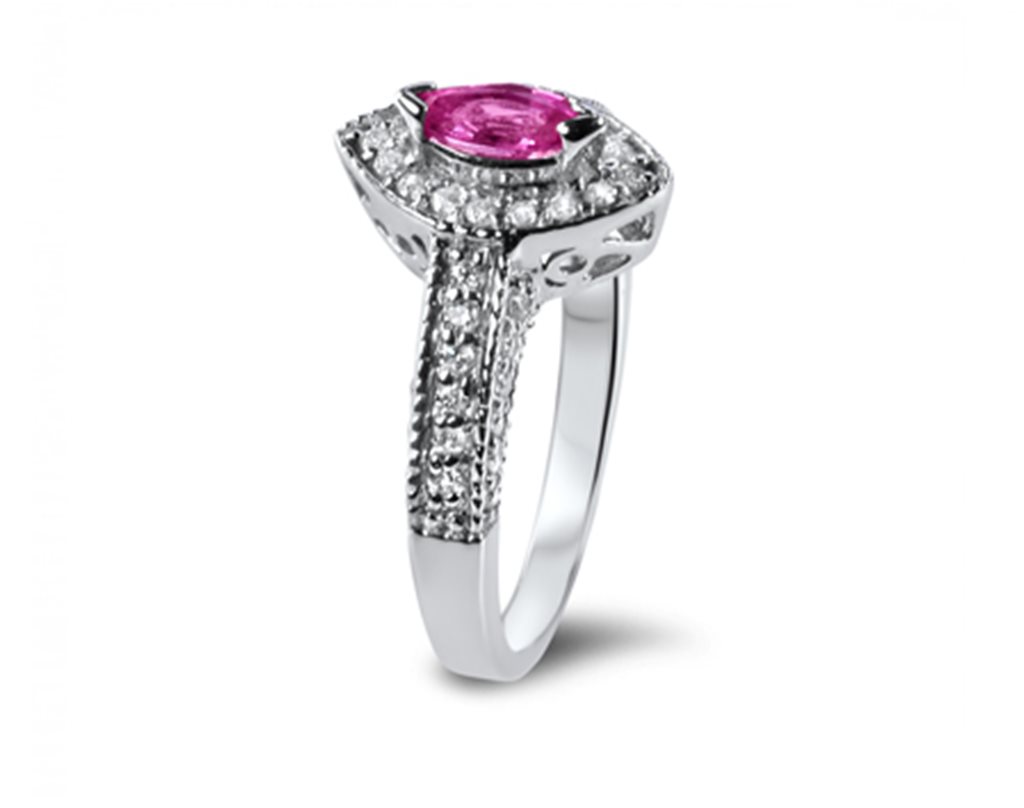 Pink Sapphire and Diamond - Image 2 of 2