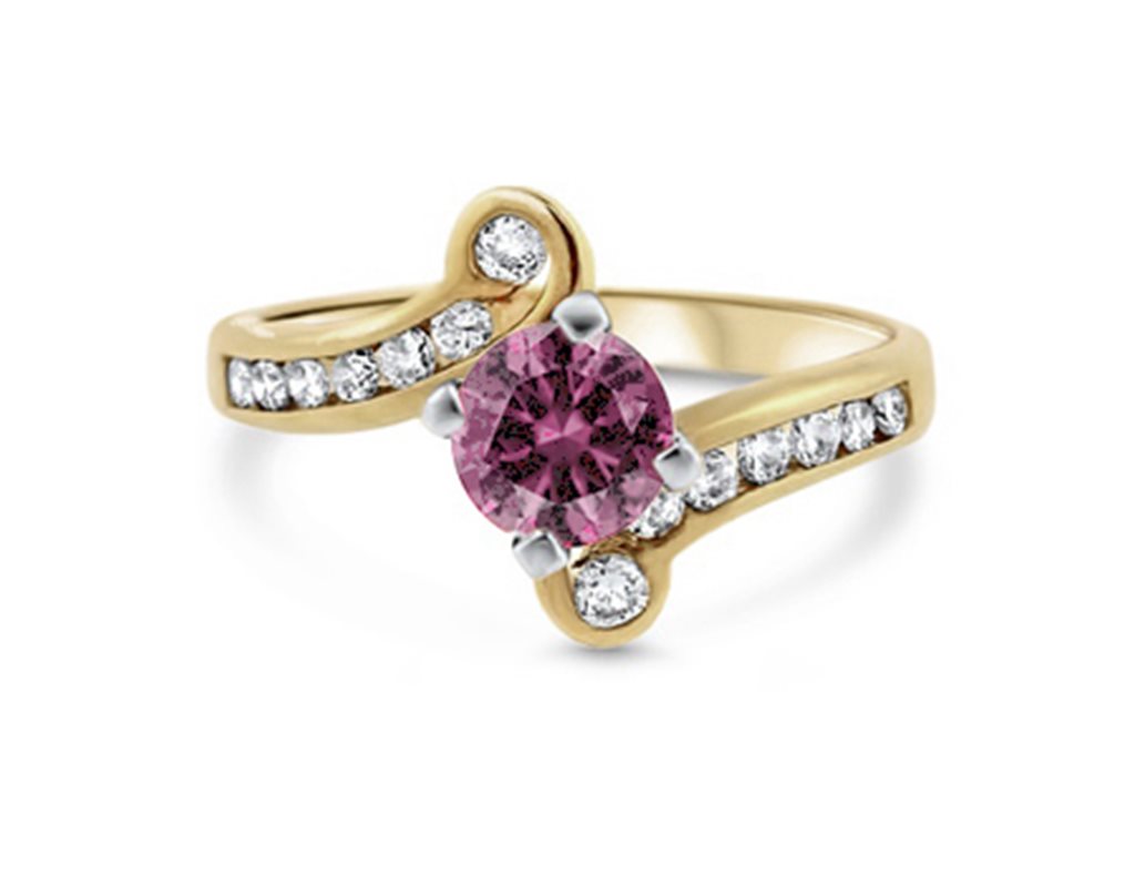 Diamond and Rhodolite Crossover Ring