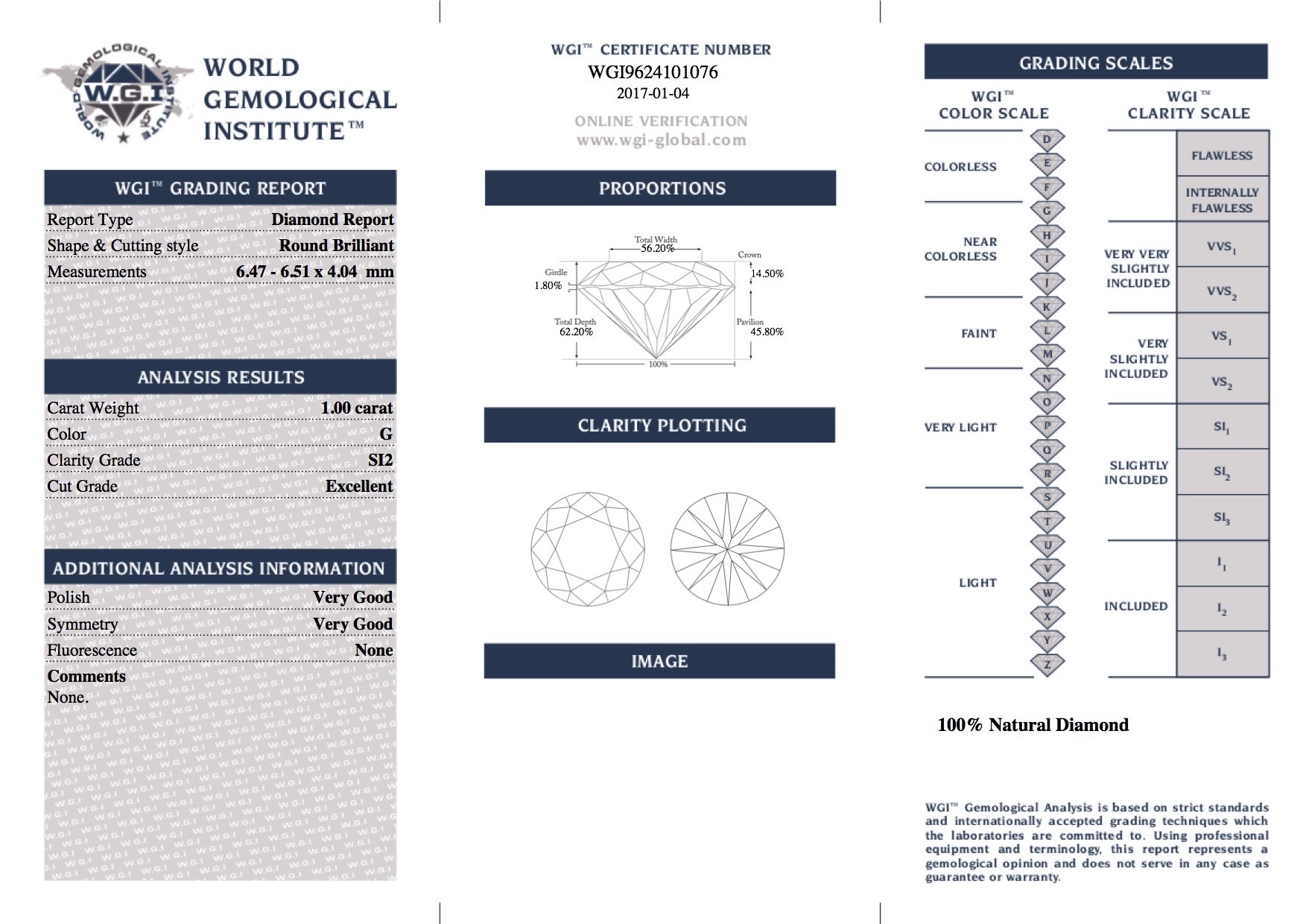 1.00 Carat Diamond Solitaire - Image 2 of 2