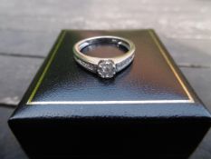 18 CT White Gold Diamond ring