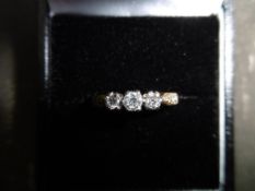 18ct Gold 3 stone Diamond ring