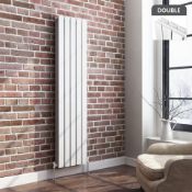 (A13) 1600x376mm Gloss White Double Flat Panel Vertical Radiator. RRP £399.99. Attention to detail