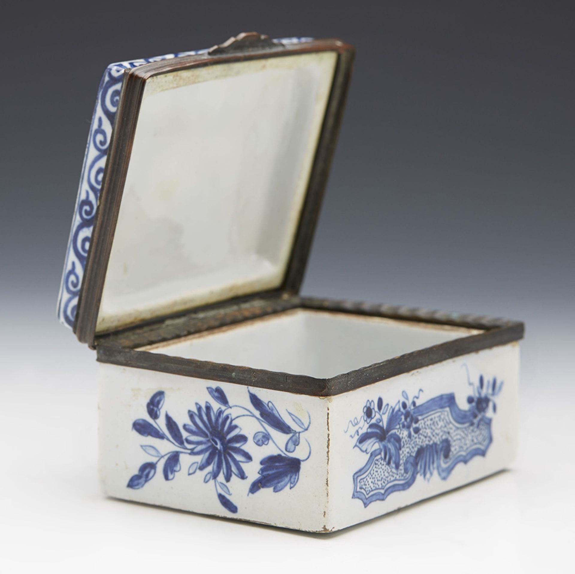 Antique Dutch Delft De Lampetkan Lidded Blue & White Box Signed C.1759 - Image 8 of 9