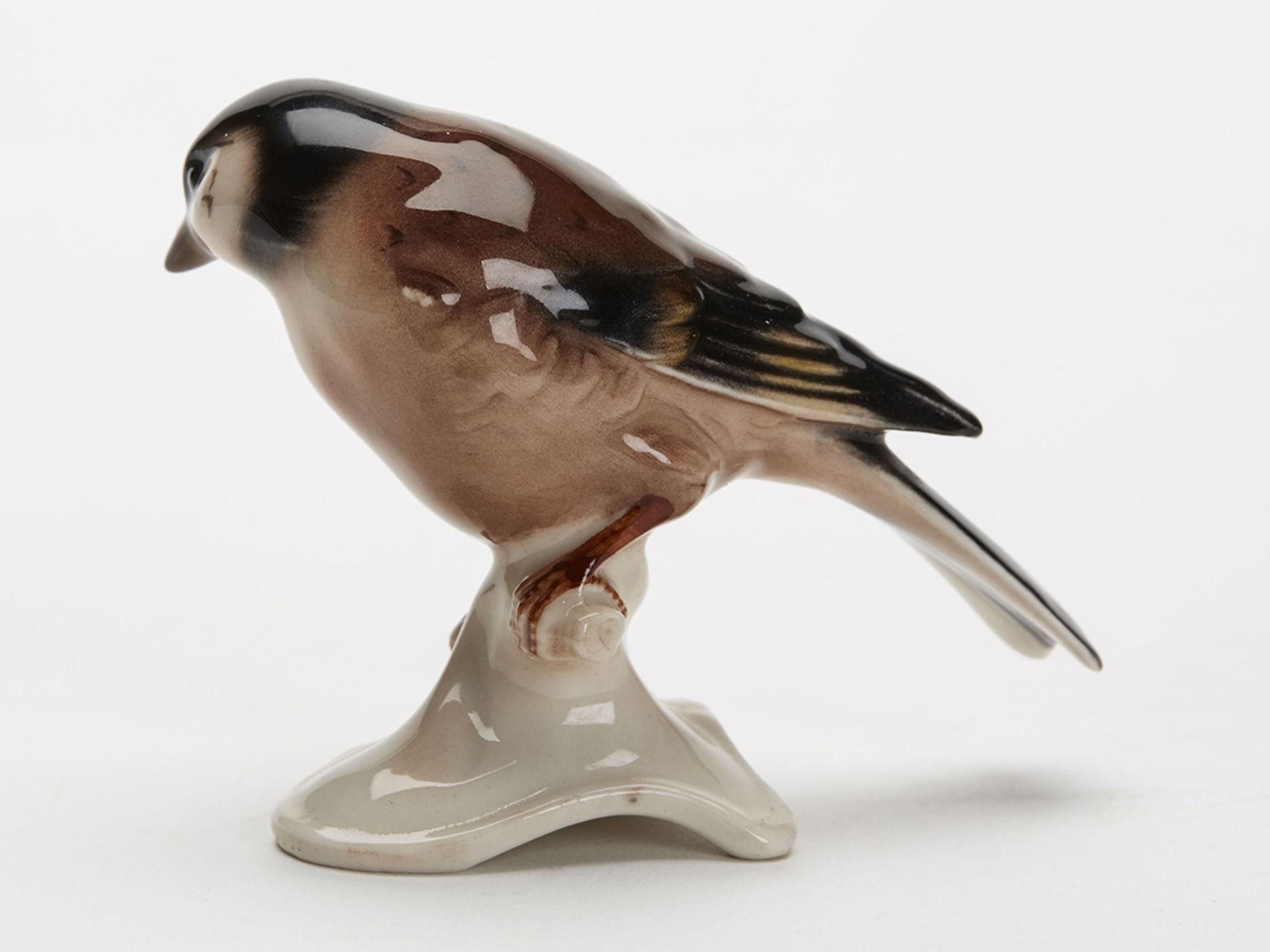 Vintage W Goebel Pottery Figure Goldfinch Bird 20Th C. - Image 4 of 8