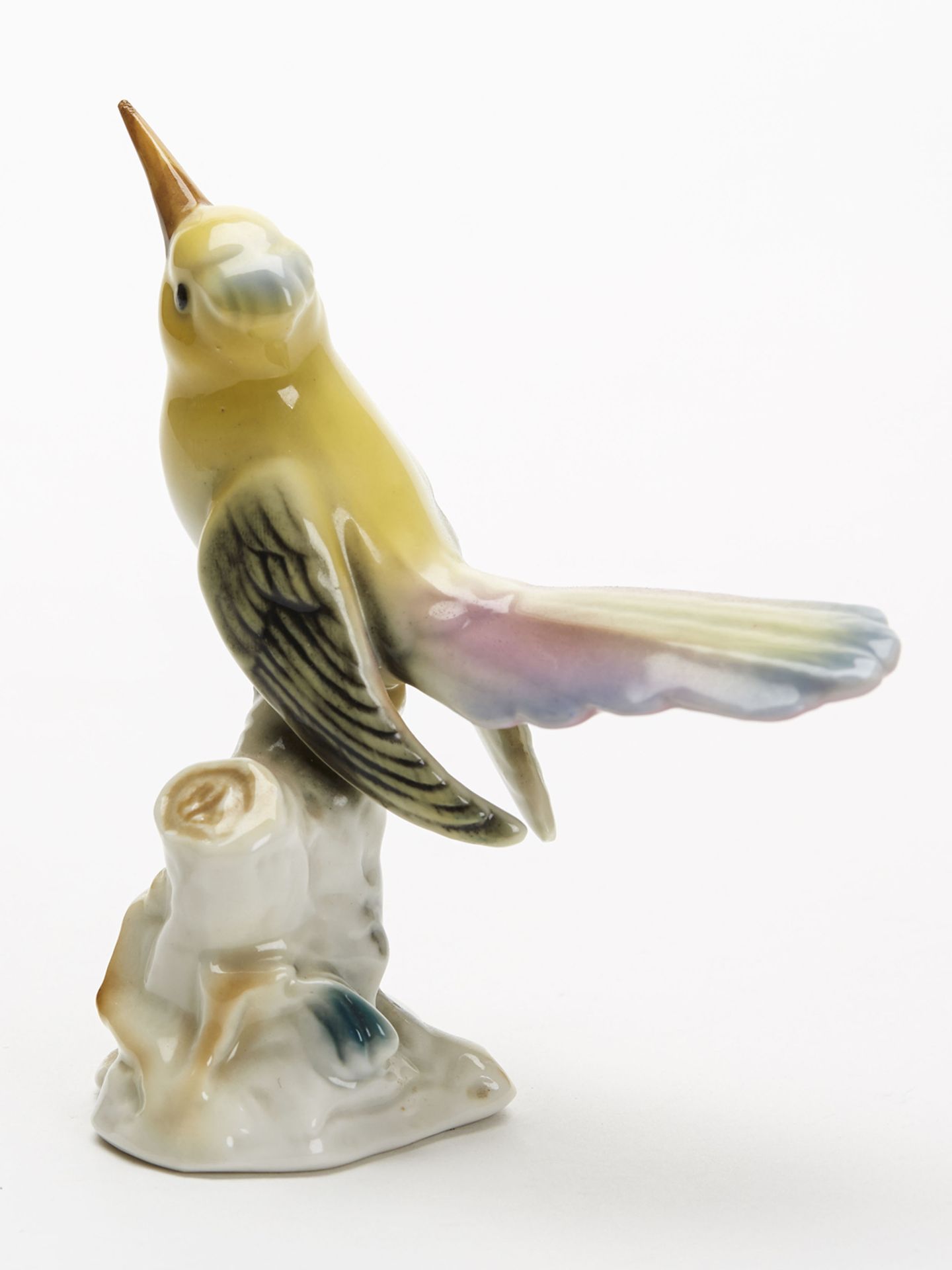 Vintage Dresden Porcelain Exotic Bird Figure 20Th C. - Image 4 of 8