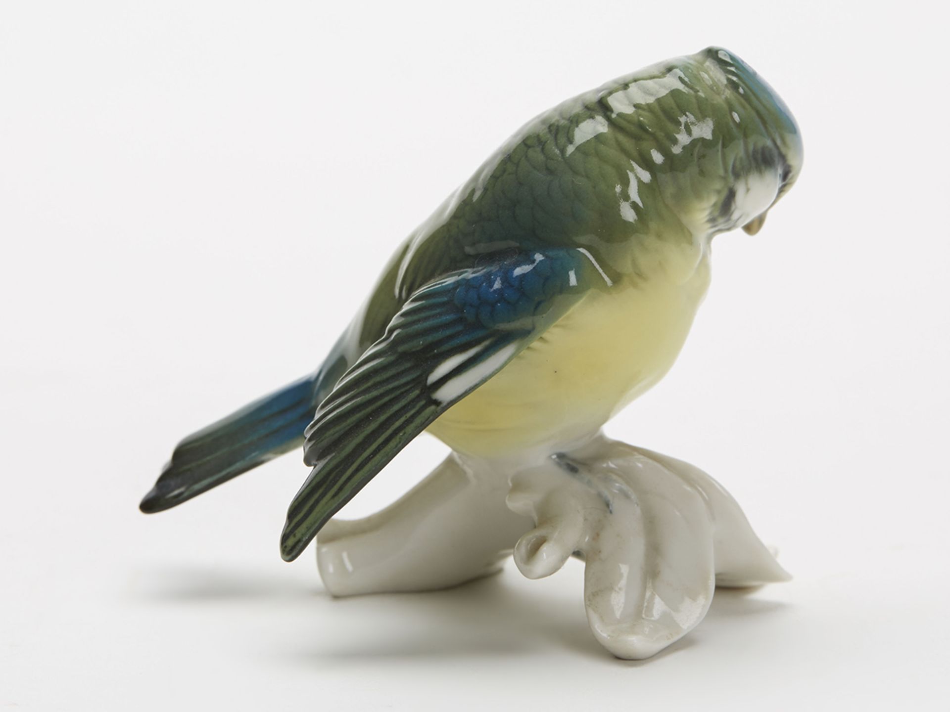 Vintage Karl Ens Porcelain Figure Blue Tit Bird 20Th C. - Image 4 of 8
