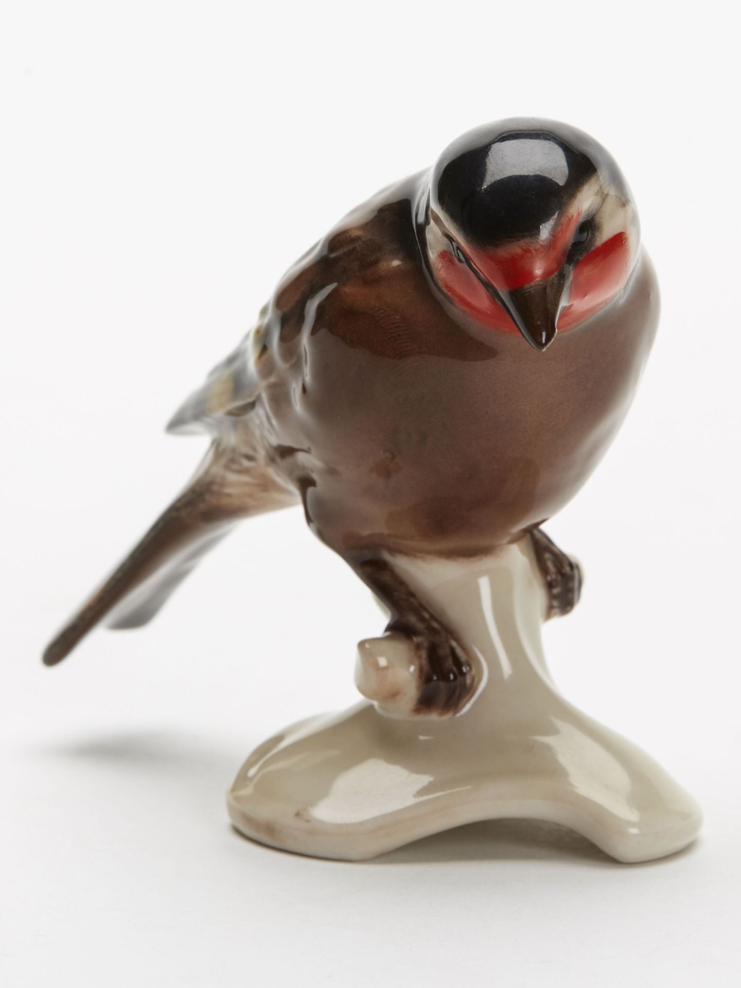 Vintage W Goebel Pottery Figure Goldfinch Bird 20Th C. - Image 6 of 8