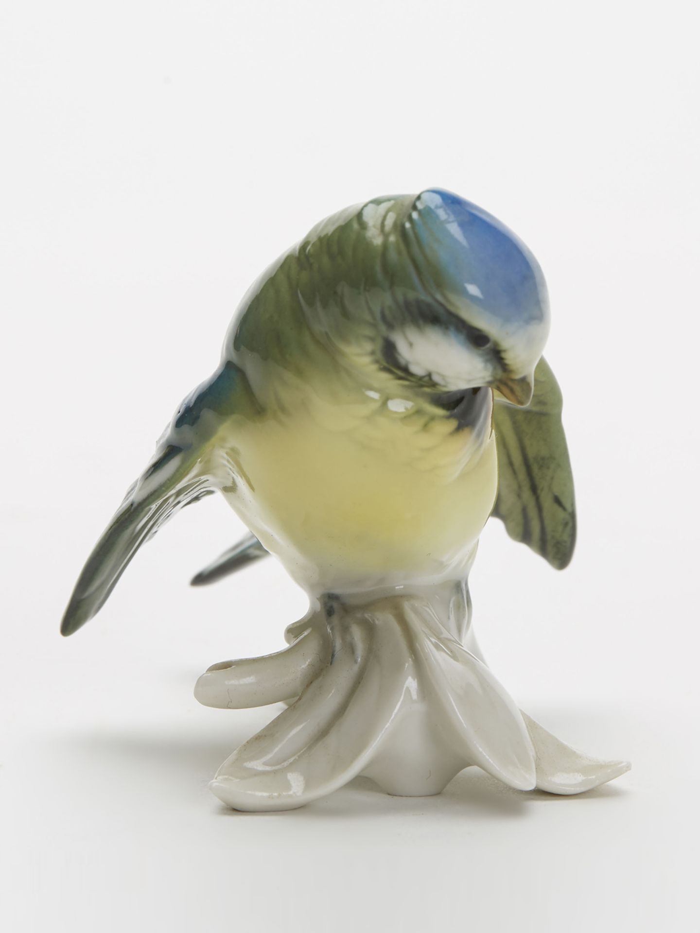 Vintage Karl Ens Porcelain Figure Blue Tit Bird 20Th C. - Image 5 of 8