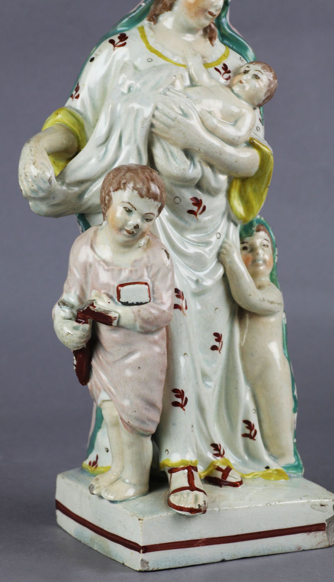 Antique Pearlware Charity With Three Children C.1800 - Image 2 of 9