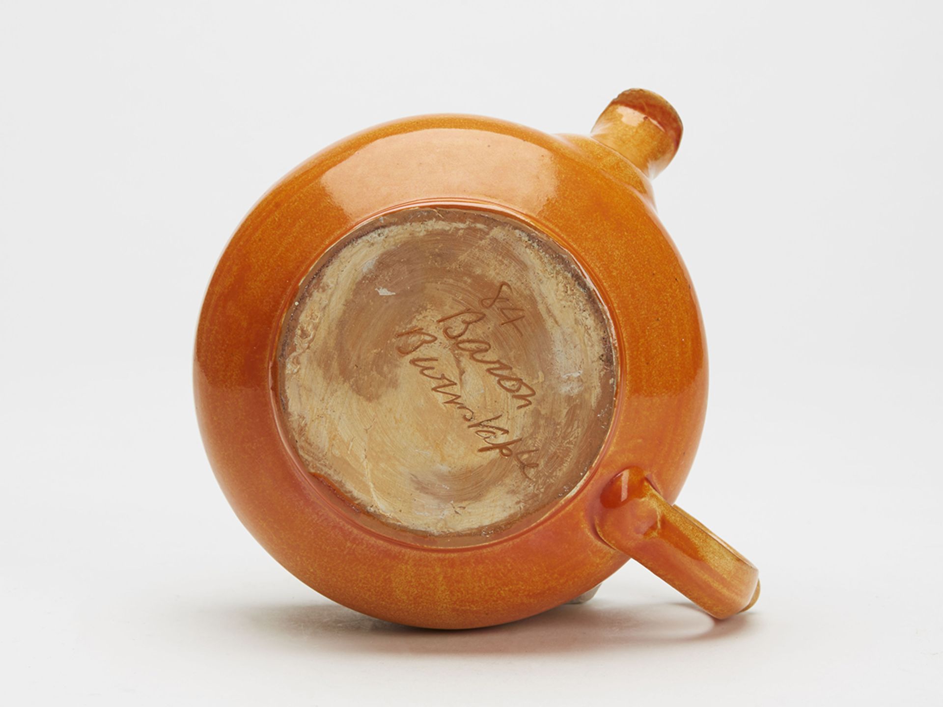 William Baron Art Pottery Orange Glazed Teapot C.1910 - Image 9 of 11