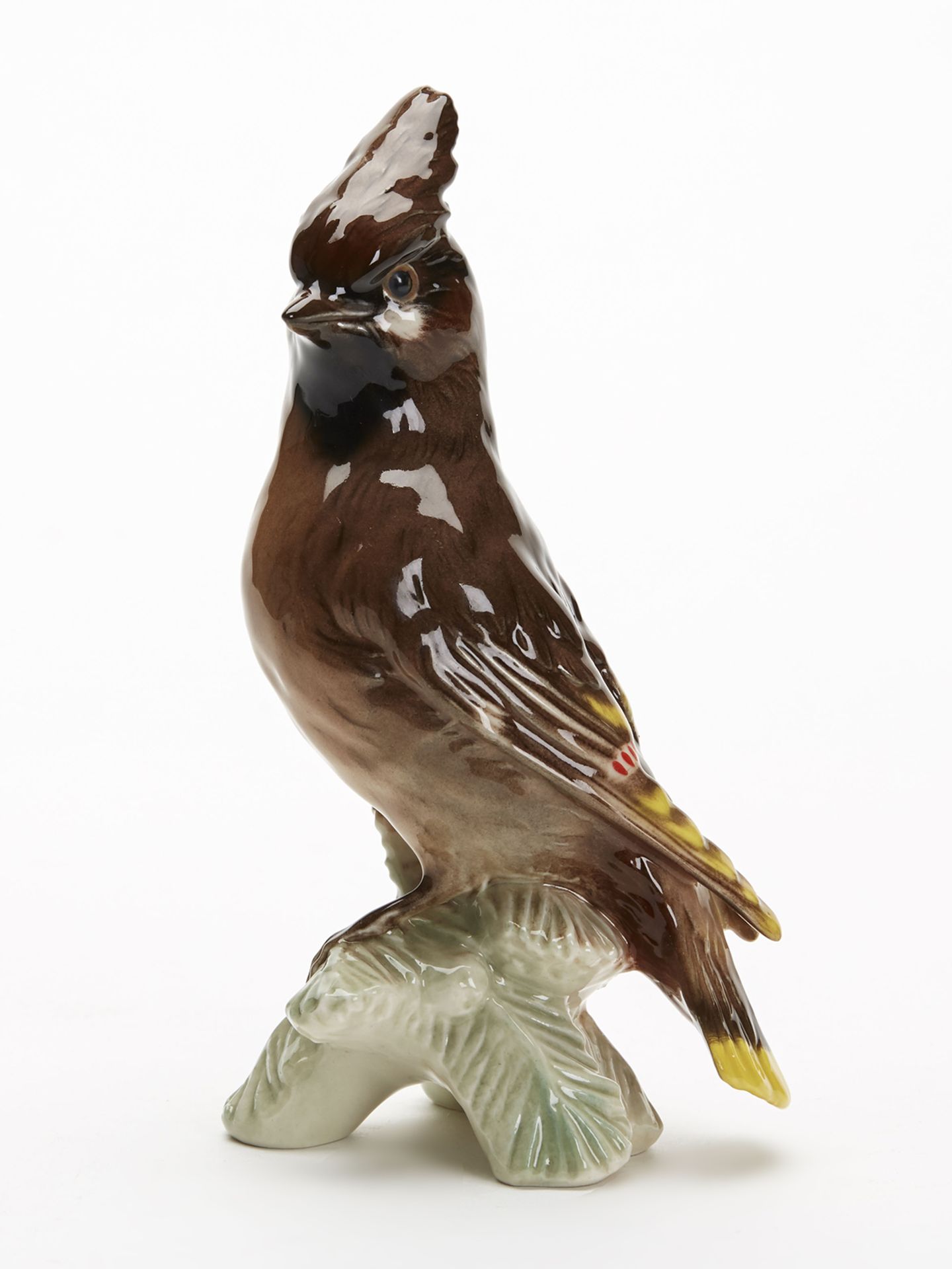 Vintage W Goebel Pottery Figure Of A Waxwing Bird 1967