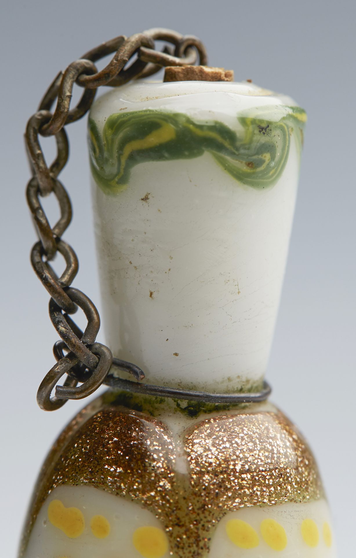 Antique Venetian White Glass Scent Bottle 19Th C. - Image 2 of 11