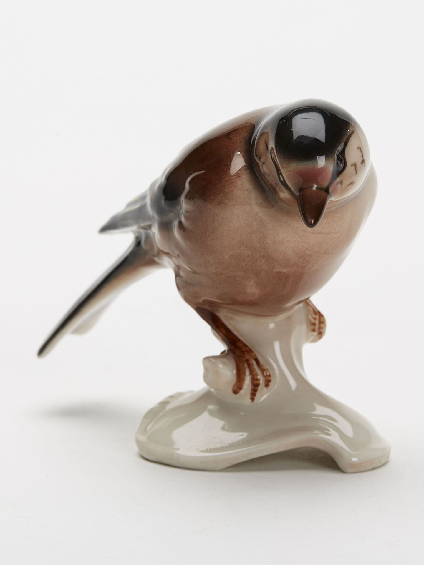 Vintage W Goebel Pottery Figure Goldfinch Bird 20Th C. - Image 6 of 8