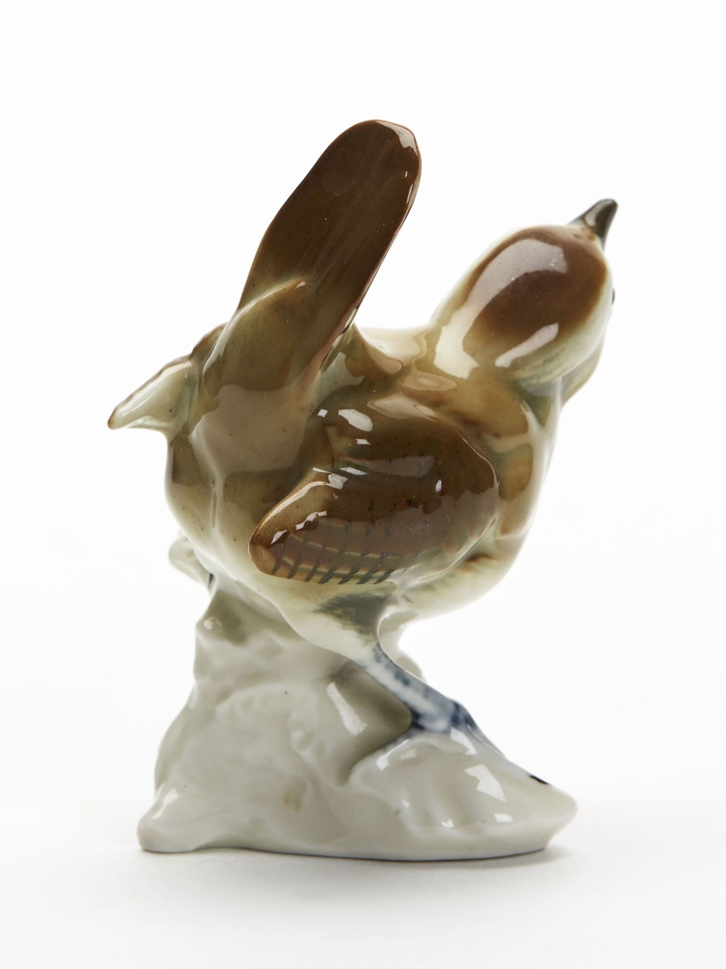 Vintage Sitzendorf Porcelain Wren Figure 20Th C. - Image 5 of 9