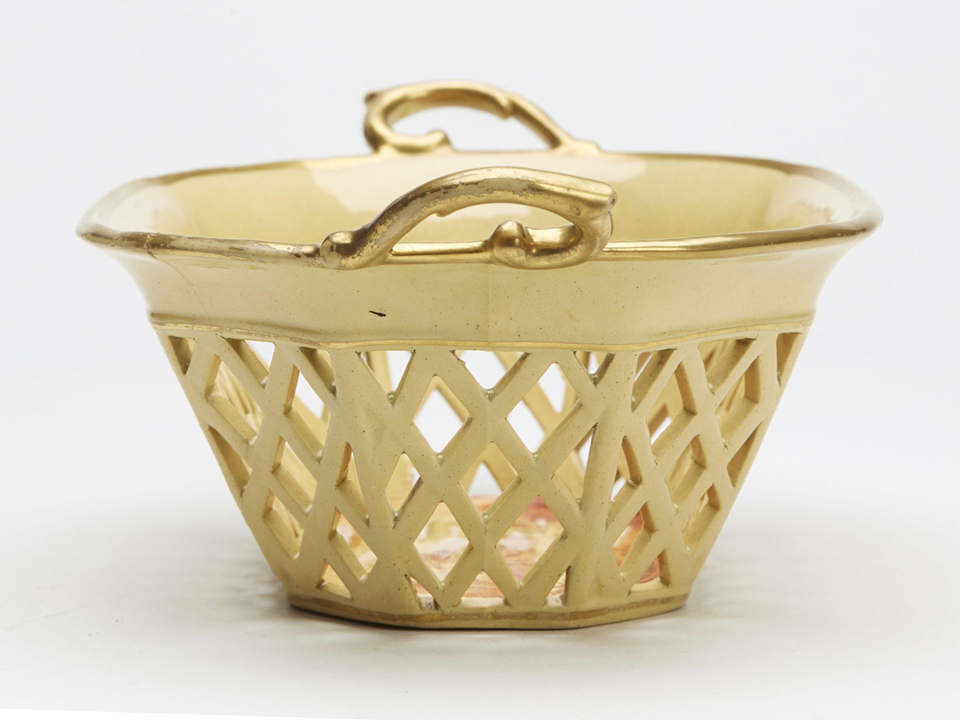 Antique Davenport? Drabware Basket & Stand Early 19Th C. - Image 7 of 12