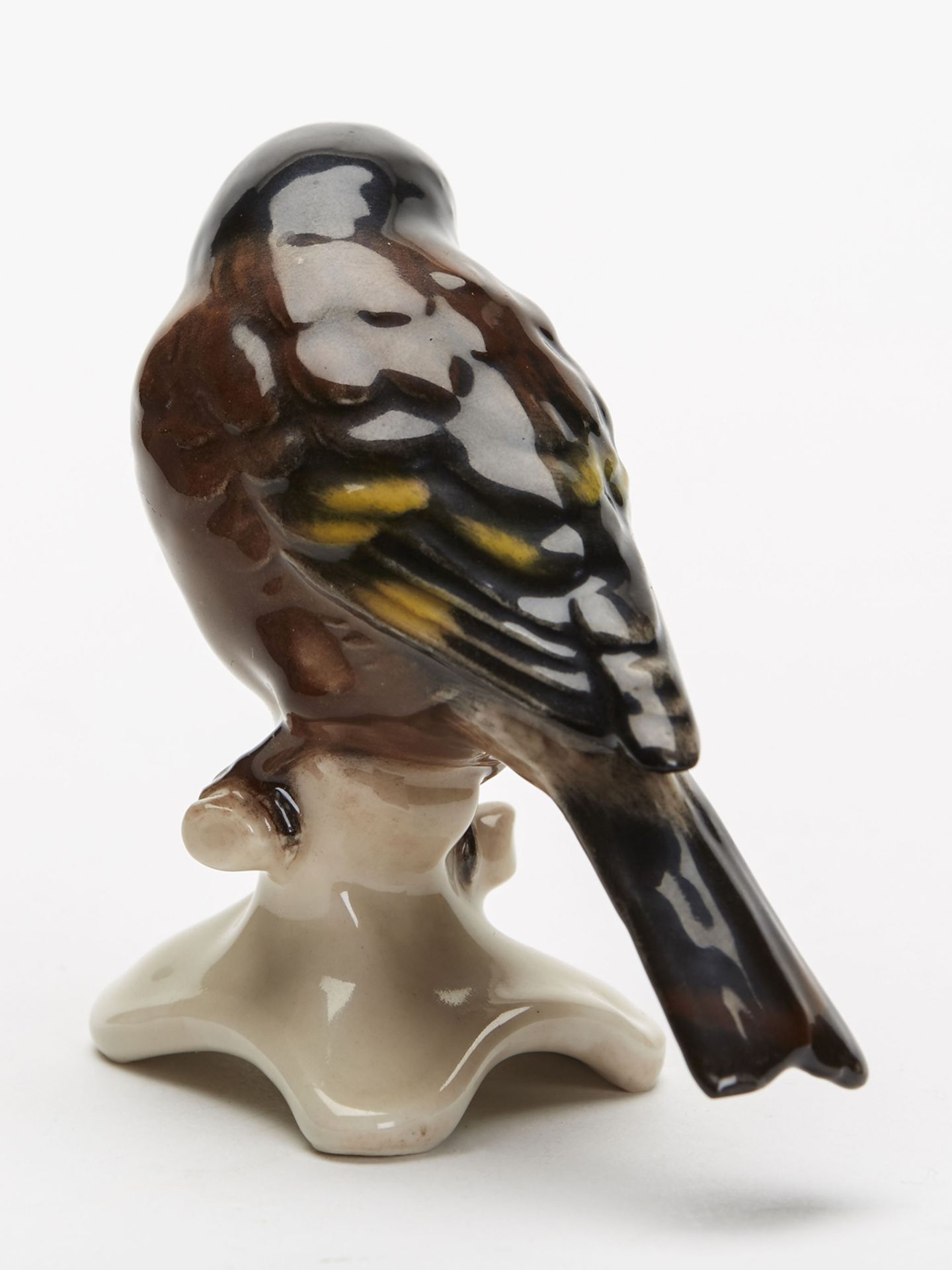 Vintage W Goebel Pottery Figure Goldfinch Bird 20Th C. - Image 4 of 8