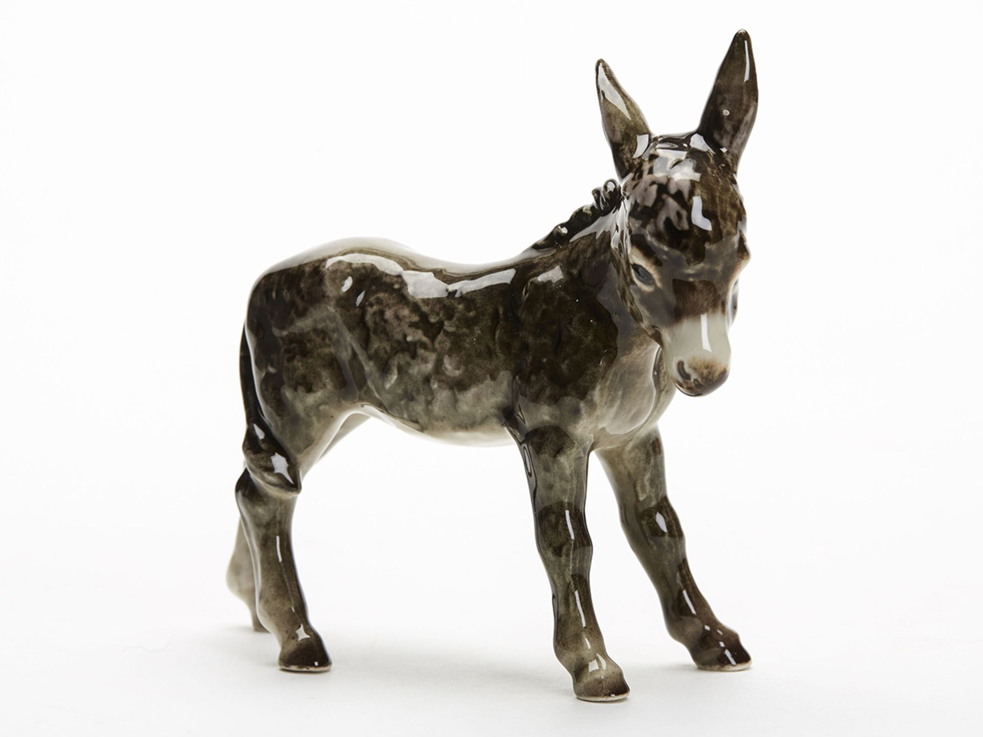 Vintage W Goebel Pottery Figure Of A Donkey 20Th C. - Image 2 of 8