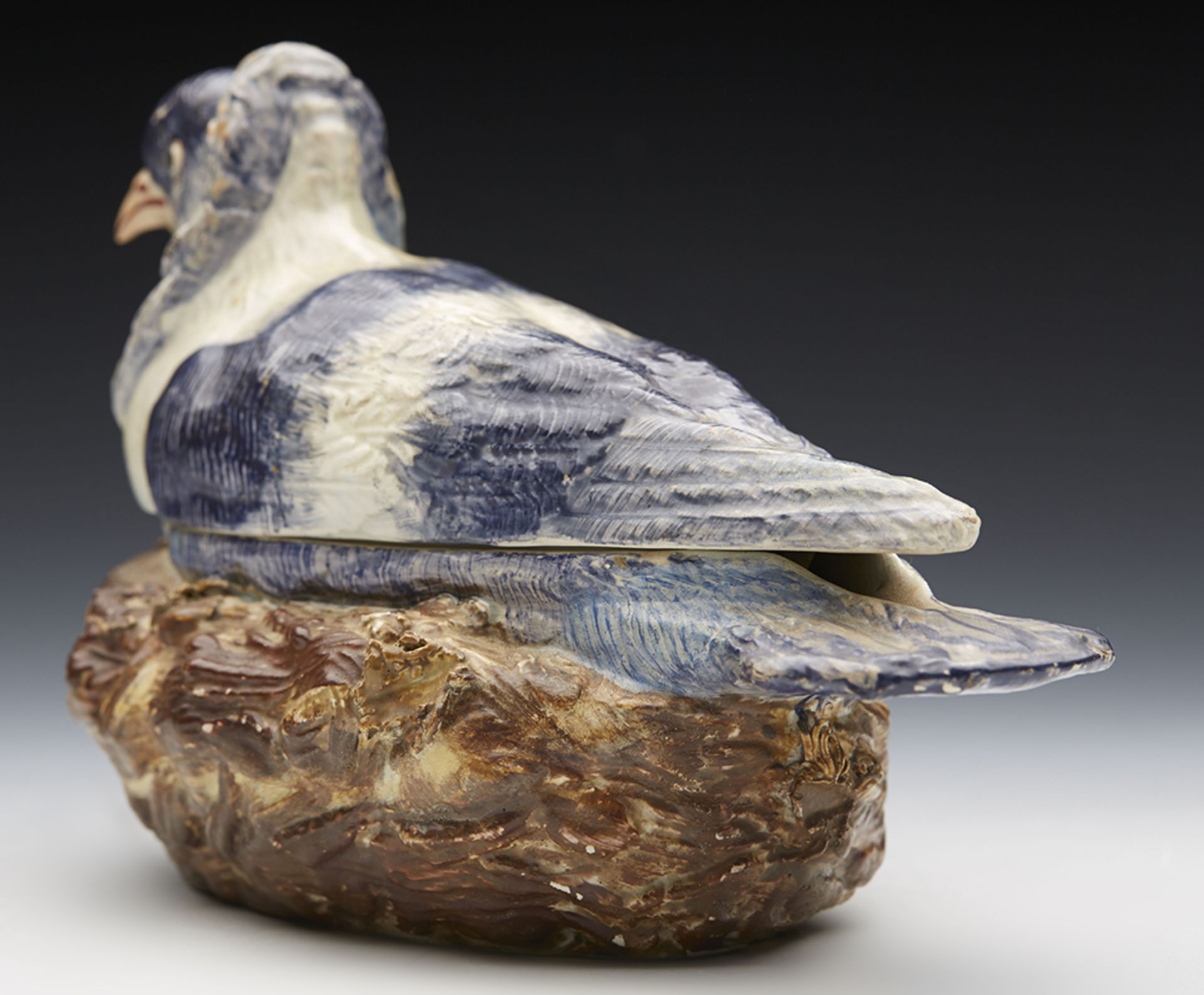 Antique Staffordshire Pearlware Pigeon On Nest Tureen Early 19Th C. - Image 8 of 8