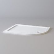 (N218) 1200x900mm Offset Quadrant Ultraslim Stone Shower Tray - Right. RRP £324.99. Magnificently