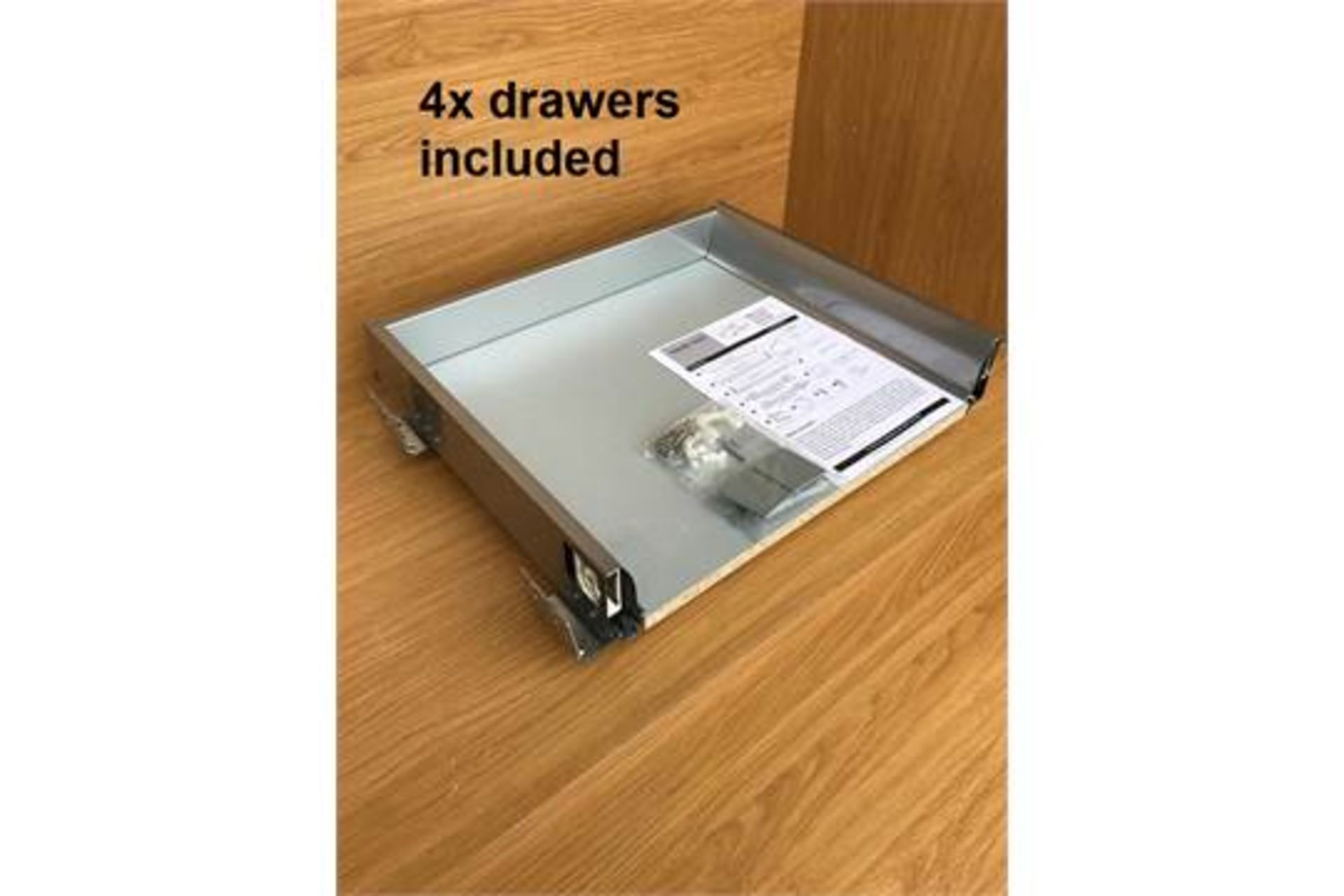 Rrp £205 - Four 4X Drawers (2443/4060) 500Mm Wide X 450Mm Deep X 67Mm High = B&Q Cooke & Lewis