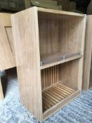 (1Ivy) Ten (10) - Pre Built 500 Plate Rack Real Wood Ash/Oak (500X720X300(D) ), Has 1 Shelf And