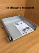 Rrp £205 - Four 4X Drawers (2443/4060) 500Mm Wide X 450Mm Deep X 67Mm High = B&Q Cooke & Lewis