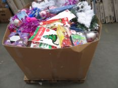 (M110) LARGE PALLET TO CONTAIN 100'S OF VARIOUS CHRISTMAS, HOMEWARE & TOY ITEMS SUCH AS: CHRISTMAS