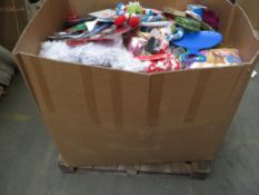 (M101) LARGE PALLET TO CONTAIN 100'S OF VARIOUS CHRISTMAS, HOMEWARE & TOY ITEMS SUCH AS: KIDS