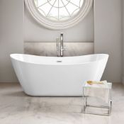 (K2) 1830mmx710mm Caitlyn Freestanding Bath - Large. RRP £1,499. Showcasing contemporary clean lines