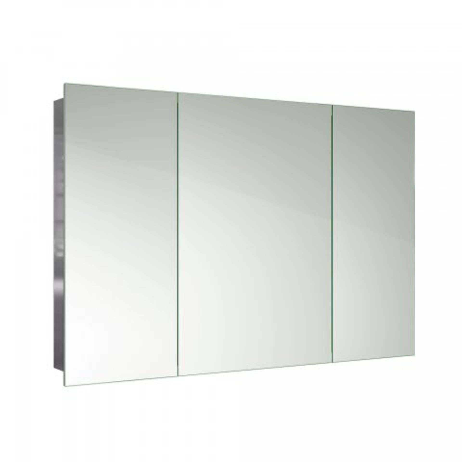 (A91) 600x900mm Liberty Stainless Steel Triple Door Mirror Cabinet. RRP £349.99. Reflection - Image 2 of 4