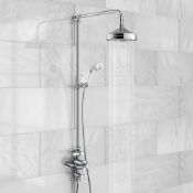 (K32) Traditional Thermostatic Exposed 200mm Shower Kit & Handheld. RRP £599.99. Easy Access Exposed