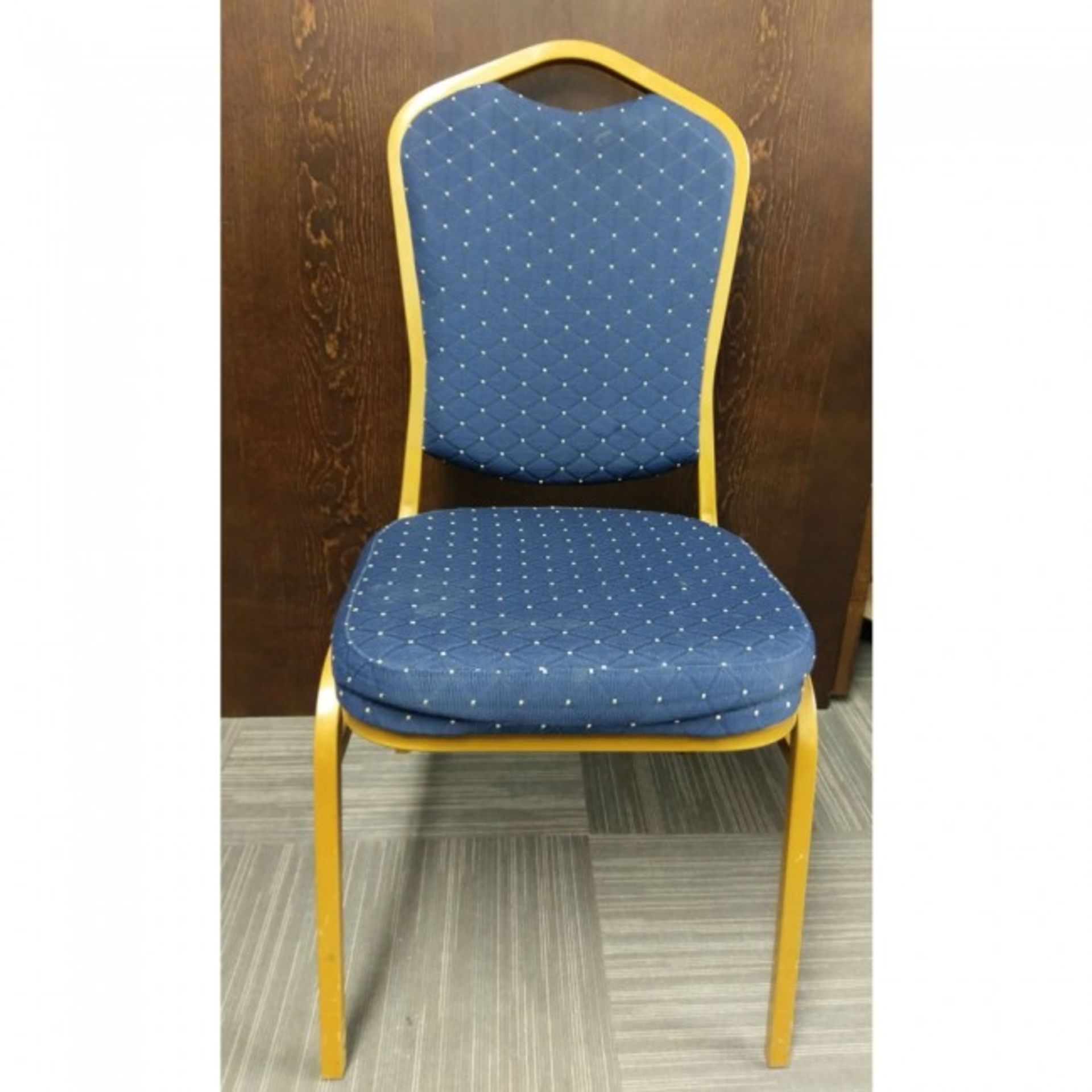 10 x Blue Banquet Chair - Ex Hotel Stock - Steel Frame - Image 2 of 4