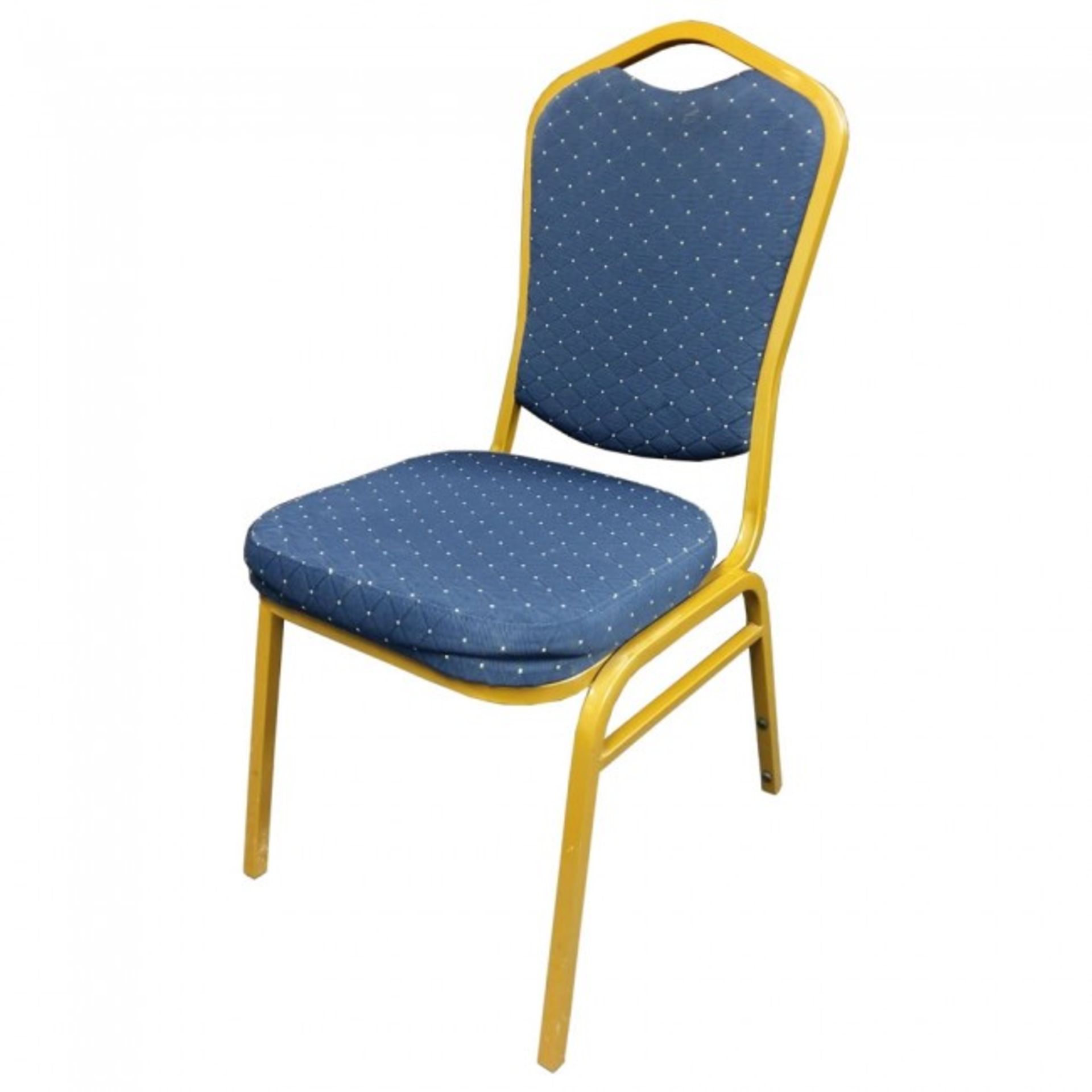 10 x Blue Banquet Chair - Ex Hotel Stock - Steel Frame