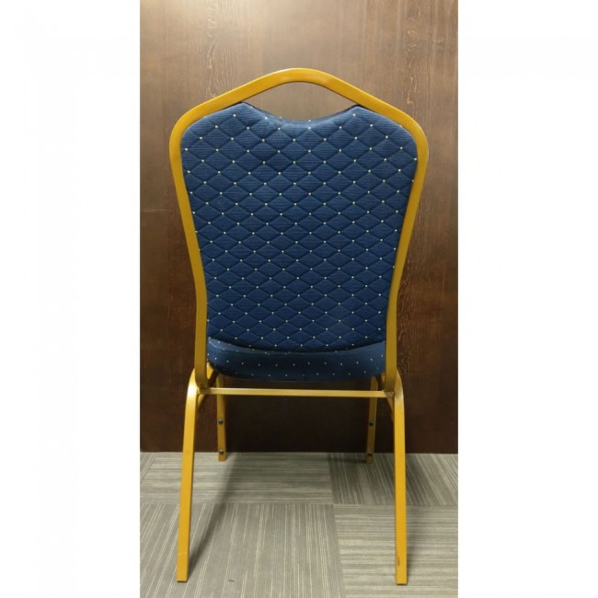 10 x Blue Banquet Chair - Ex Hotel Stock - Steel Frame - Image 4 of 4