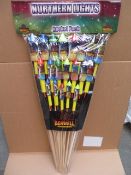 2 x Packs of 20 Northern Lights Rocket Packs. Total of 40 Rockets. RRP £125 per pack, giving this