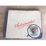 Vintage Original Autograph Book Dated Signatures Drawings 1920s W.A Rose