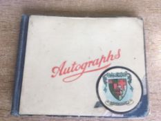 Vintage Original Autograph Book Dated Signatures Drawings 1920s W.A Rose
