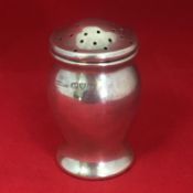 Vintage 1940s Sterling Silver Pepper Shaker Pot - Chester 1940