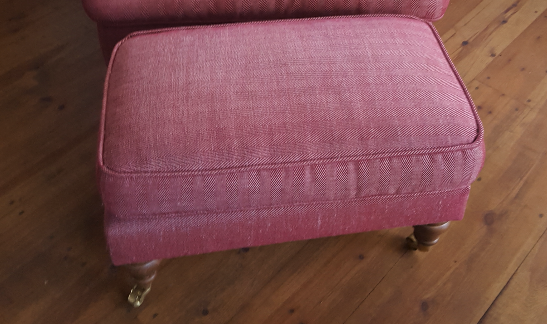 Vintage Retro Victorian Edwardian Chair & Foot Stool Shabby Chic Look - Image 2 of 2