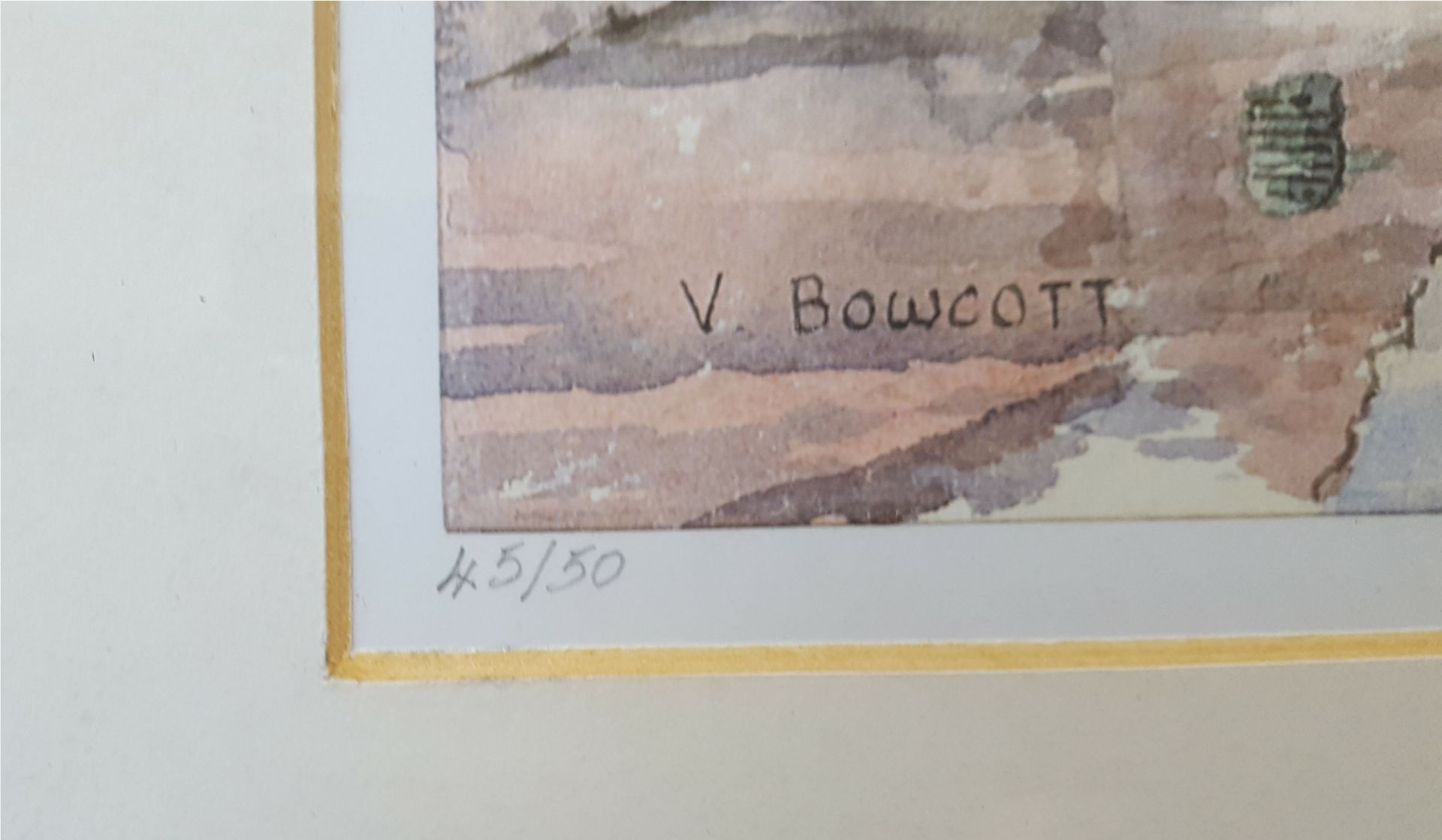 Vintage Limited Edition Print 45/50 Signed Lower Right V. Bowcott Country Scene. NO RESERVE - Image 2 of 4