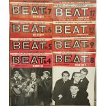 Vintage Retro 8 x Beat Magazines Front Cover Beatles Shadows & More