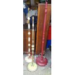 Vintage Retro 2 x Onyx Standard Lamps & 1 Other