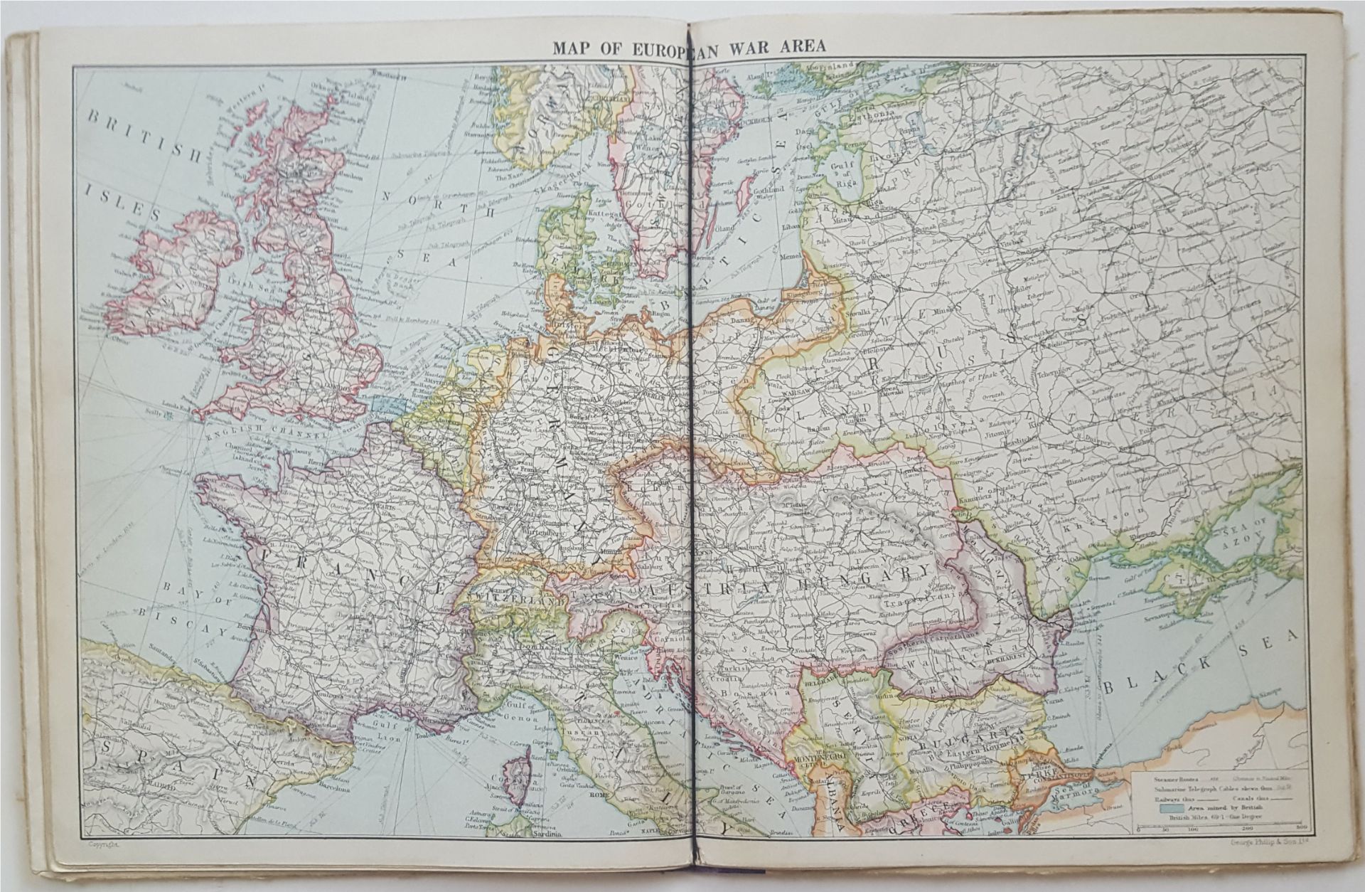 Vintage 'The Royal Primrose Atlas' c1914 Includes War Map NO RESERVE - Image 3 of 3