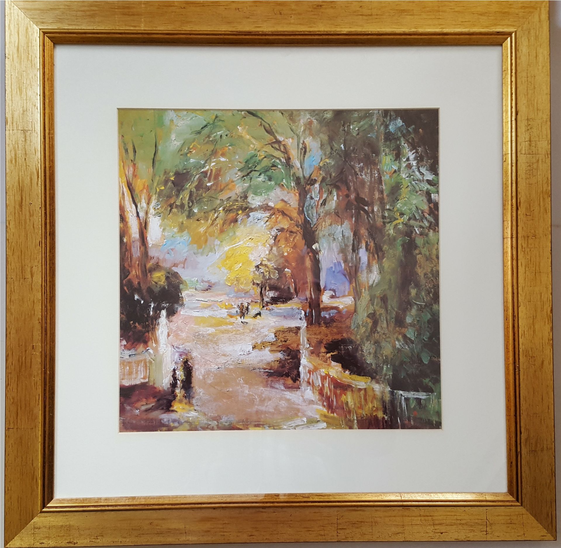 2 x Modern Prints in Gilt Coloured Frames Printed Signature Lower Left NO RESERVE - Image 2 of 3