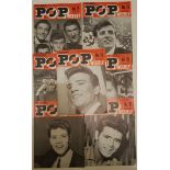 Vintage Retro 7 x Pop Weekly Magazines Front Cover Cliff Richards & Others