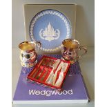 Vintage Retro Items Wedgwood Christmas Plate Flatware & Tankards NO RESERVE