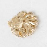 Van Cleef & Arpels 18k Yellow Gold Diamond Vintage Fish Brooch