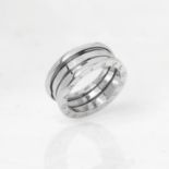 Bulgari 18k White Gold 4 Band B.Zero 1 Ring Size O.5