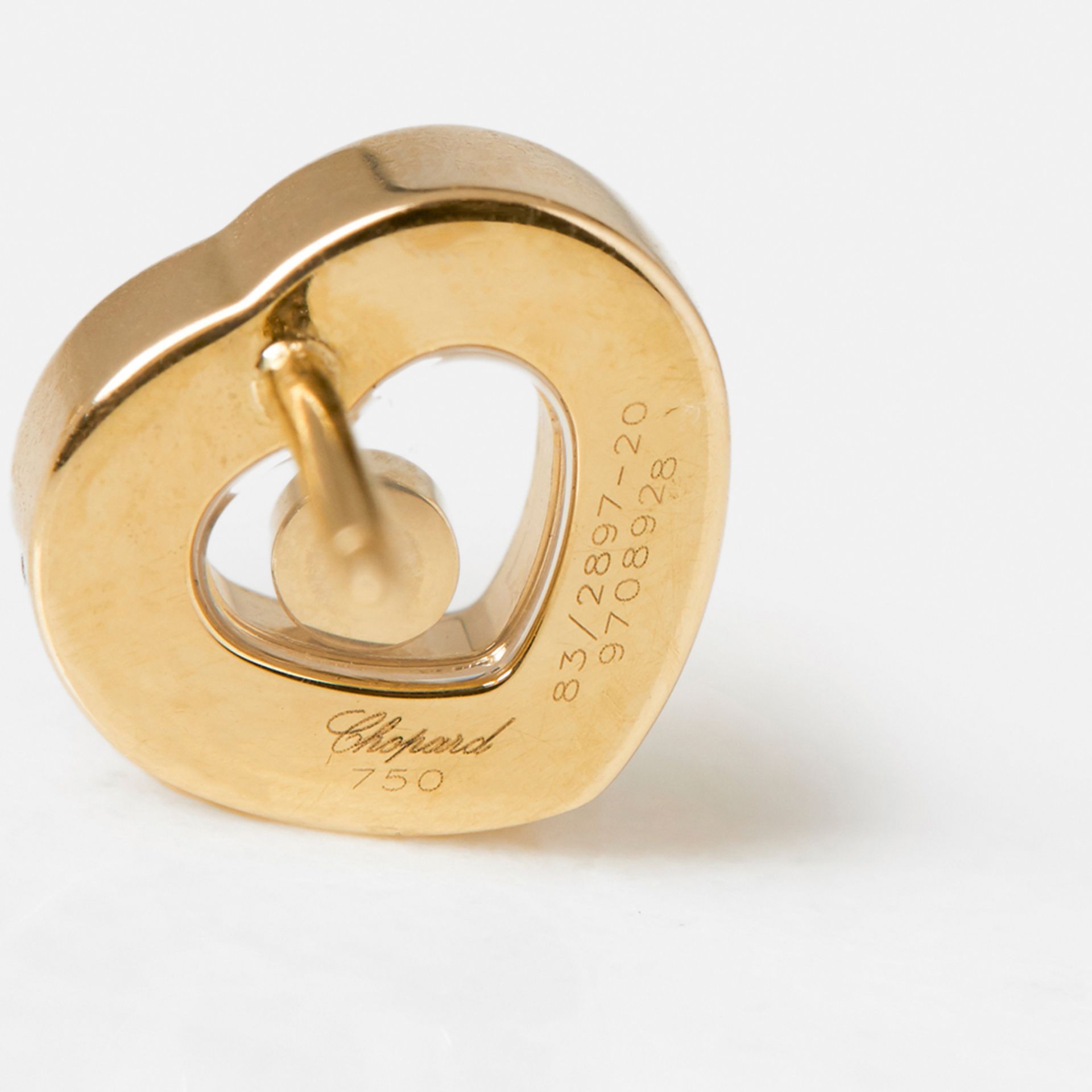 Chopard 18k Yellow Gold Happy Diamonds Stud Earrings - Image 9 of 10
