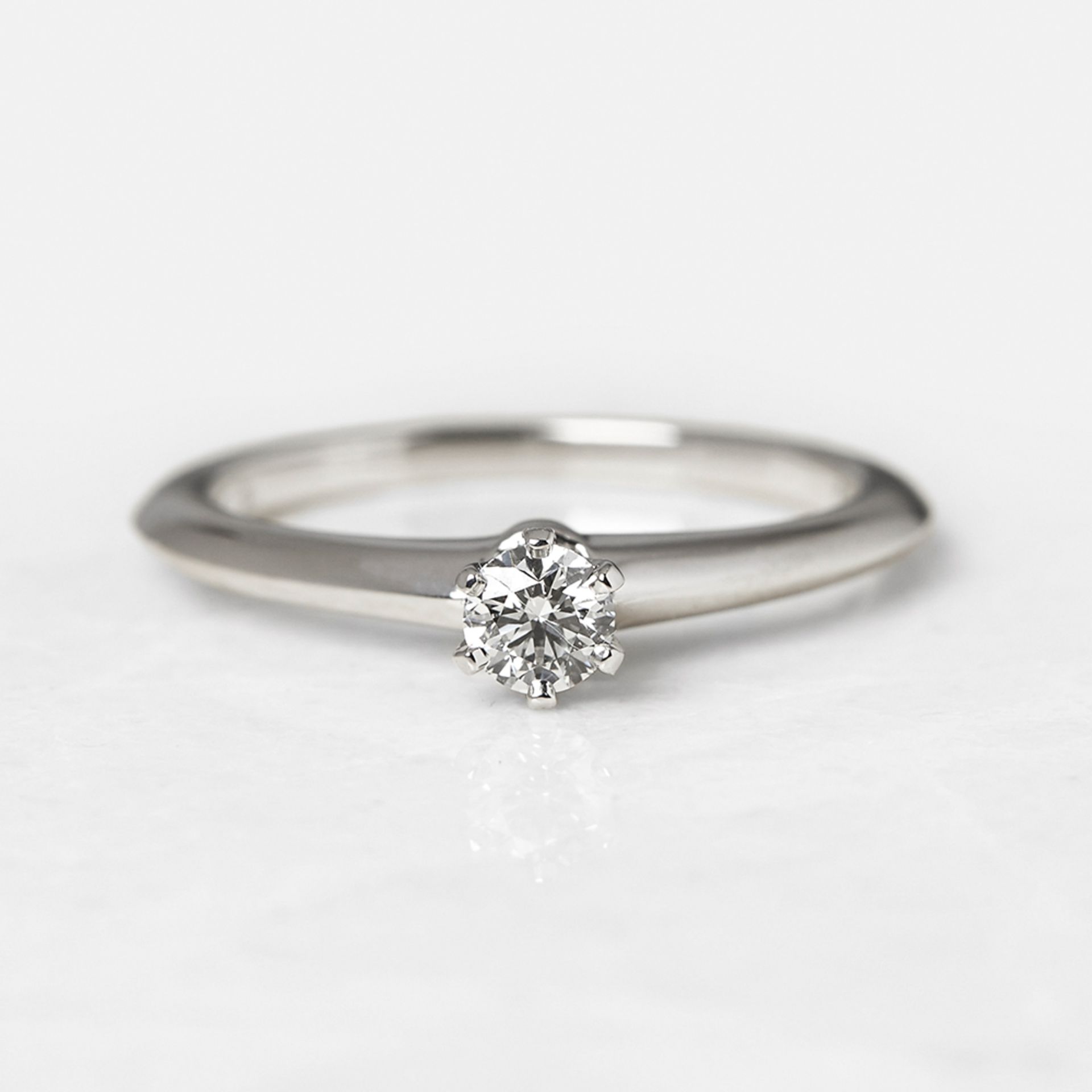 Tiffany & Co. Platinum 0.20ct Diamond Engagement Ring - Image 6 of 11